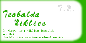 teobalda miklics business card
